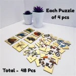 animal section of the jigsaw puzzle teaching kids about zoo and farm animals through play