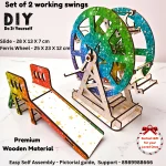 assembled ferris wheel and slide puzzle toy for kids