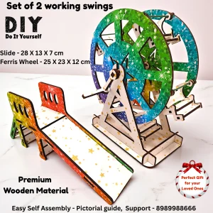 assembled ferris wheel and slide puzzle toy for kids