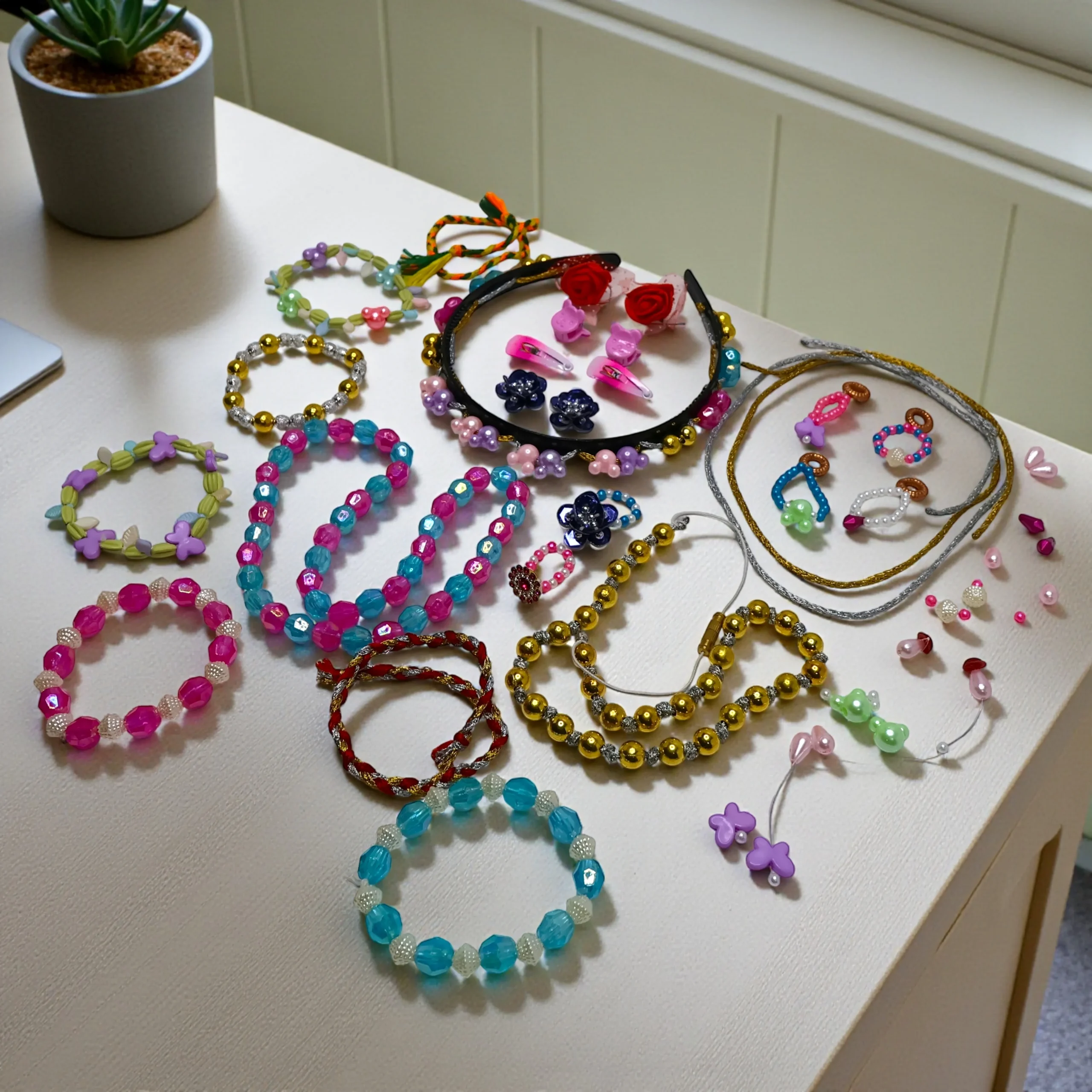 jewellery beads diy kit neatly organized for easy use and storage