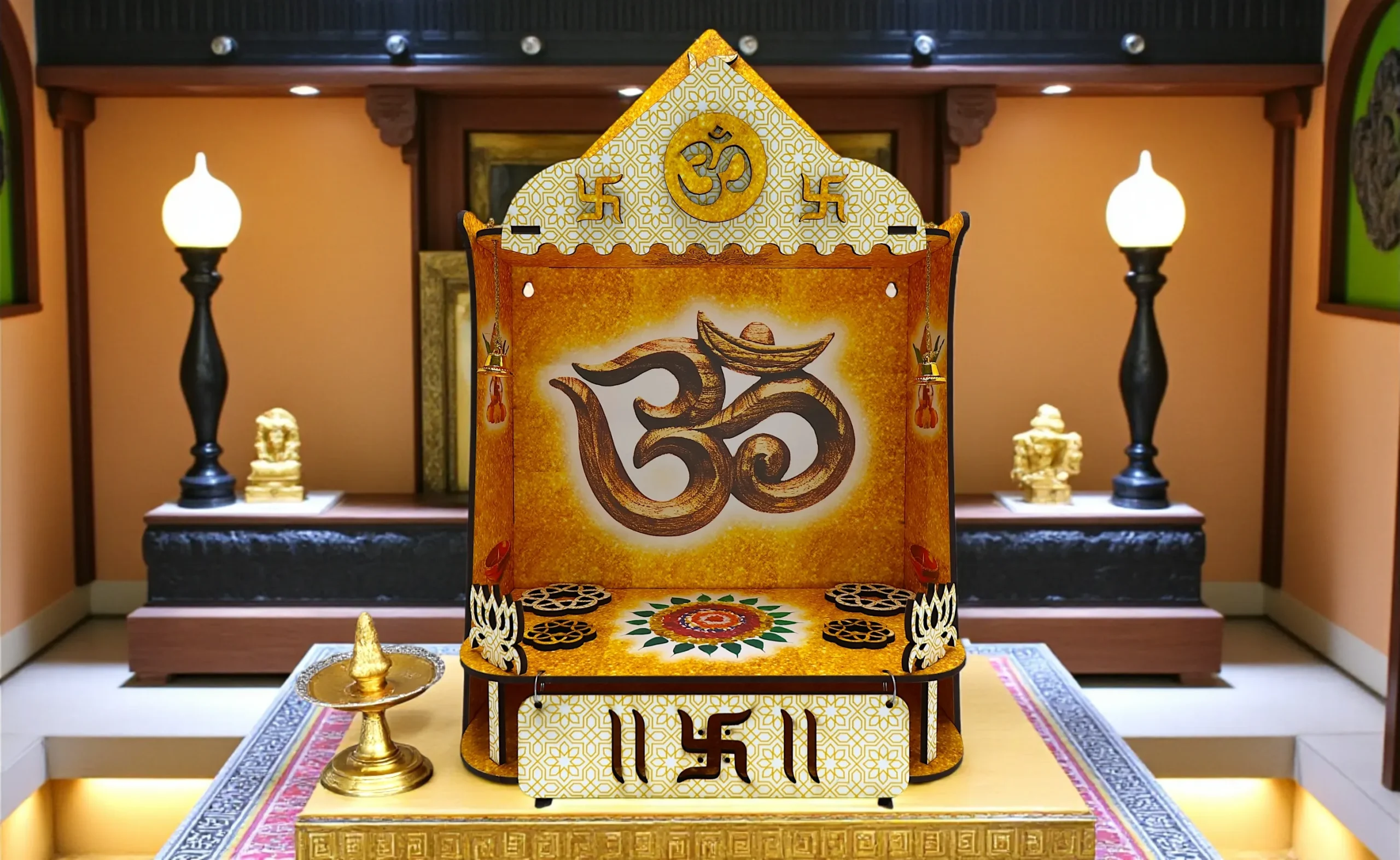 complete wooden mandir temple design