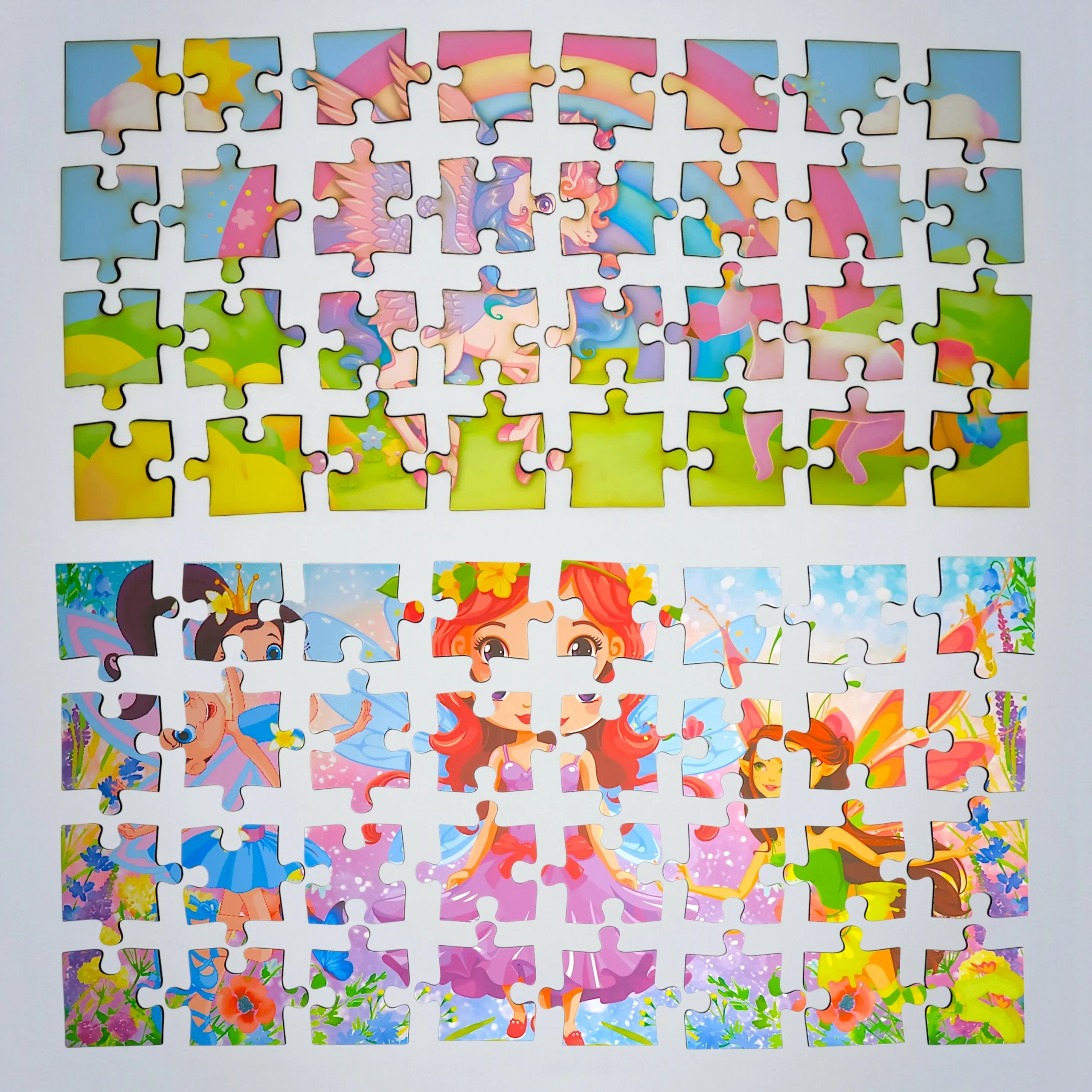 completed unicorn and fairy jigsaw puzzle showing full magical scene