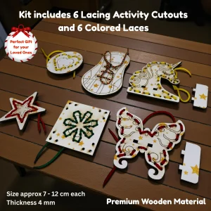 different shapes starter lacing kit for kids