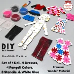 doll dressing sand art craft kit for kids