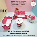 dollhouse living room furniture puzzle craft set