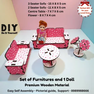 dollhouse living room furniture puzzle craft set