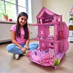 exterior of dream dollhouse showing charming architecture and design