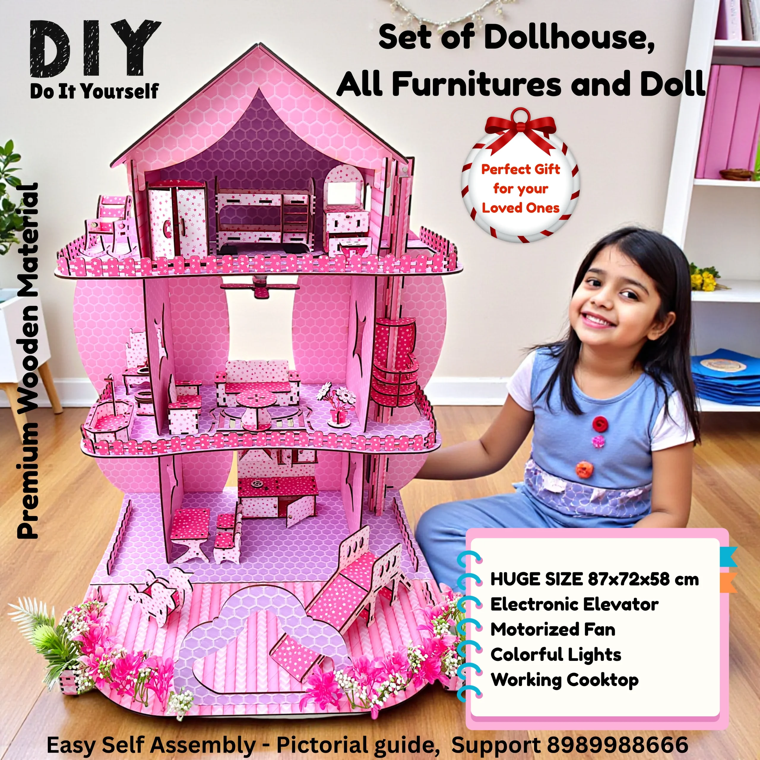 styled play setup for dream dollhouse with accessories and figures