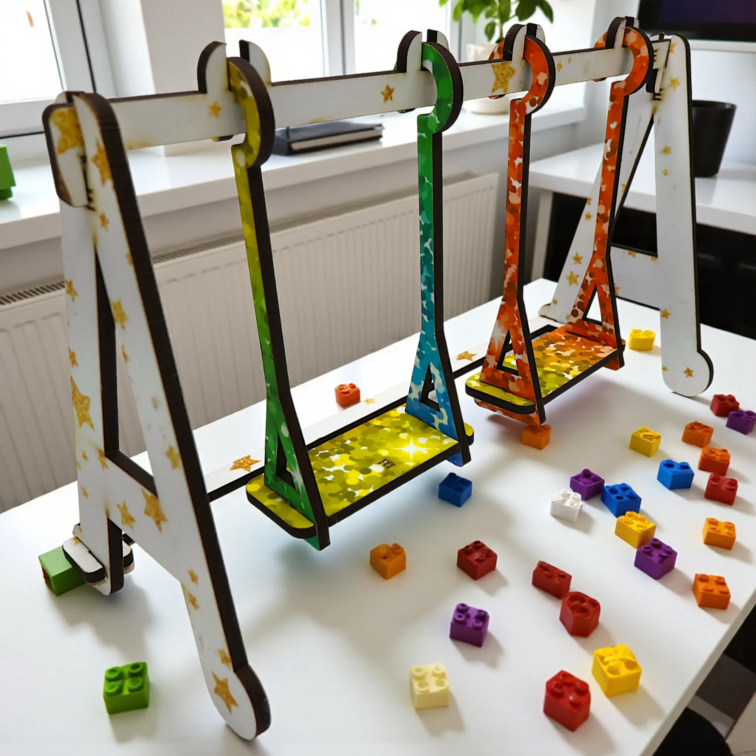 educational wooden puzzle craft kit garden swings