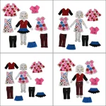 finished doll sand art dress design