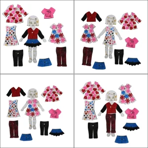 finished doll sand art dress design