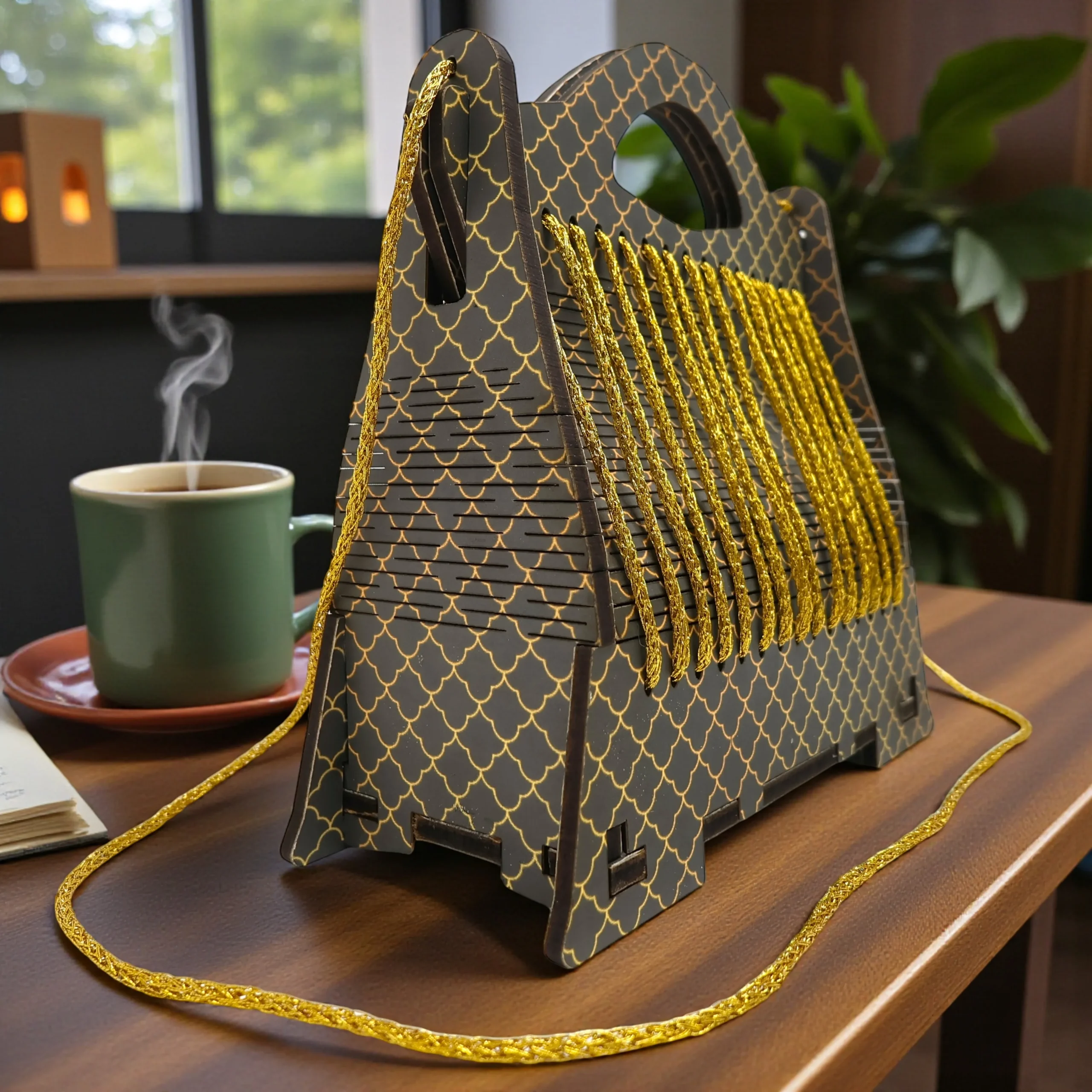 finished handmade handbag made by kids