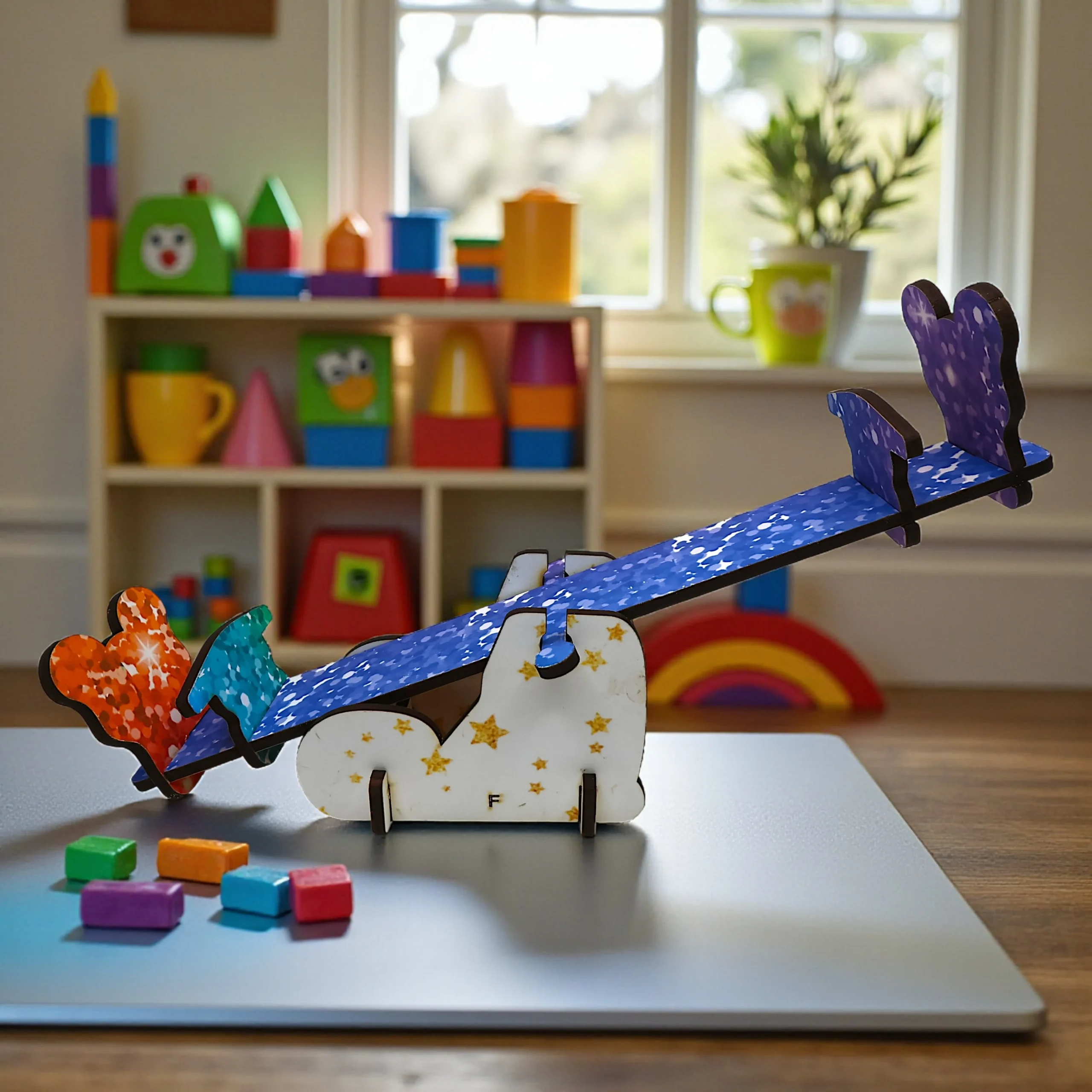 garden swing detail wooden puzzle toy