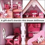 dollhouse furniture designed for girls with themed accessories