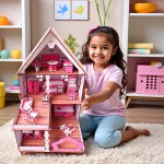 girls dollhouse encouraging creative play, storytelling and cognitive exploration