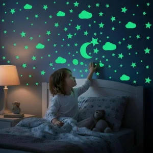 glow in the dark stickers for kids room wall decoration and creative play