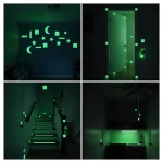 ceiling decorated with glow in the dark stickers for kids magical night