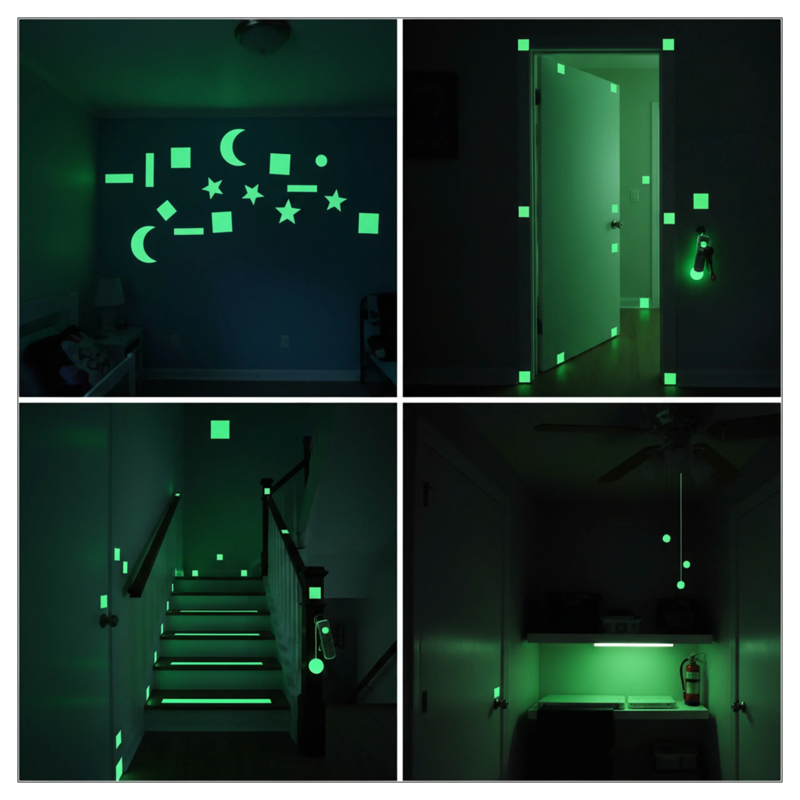 ceiling decorated with glow in the dark stickers for kids magical night