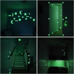 kids bedroom walls decorated with glow in the dark stickers stars moons and planets