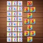 hopscotch floor game promoting balance coordination and counting skills