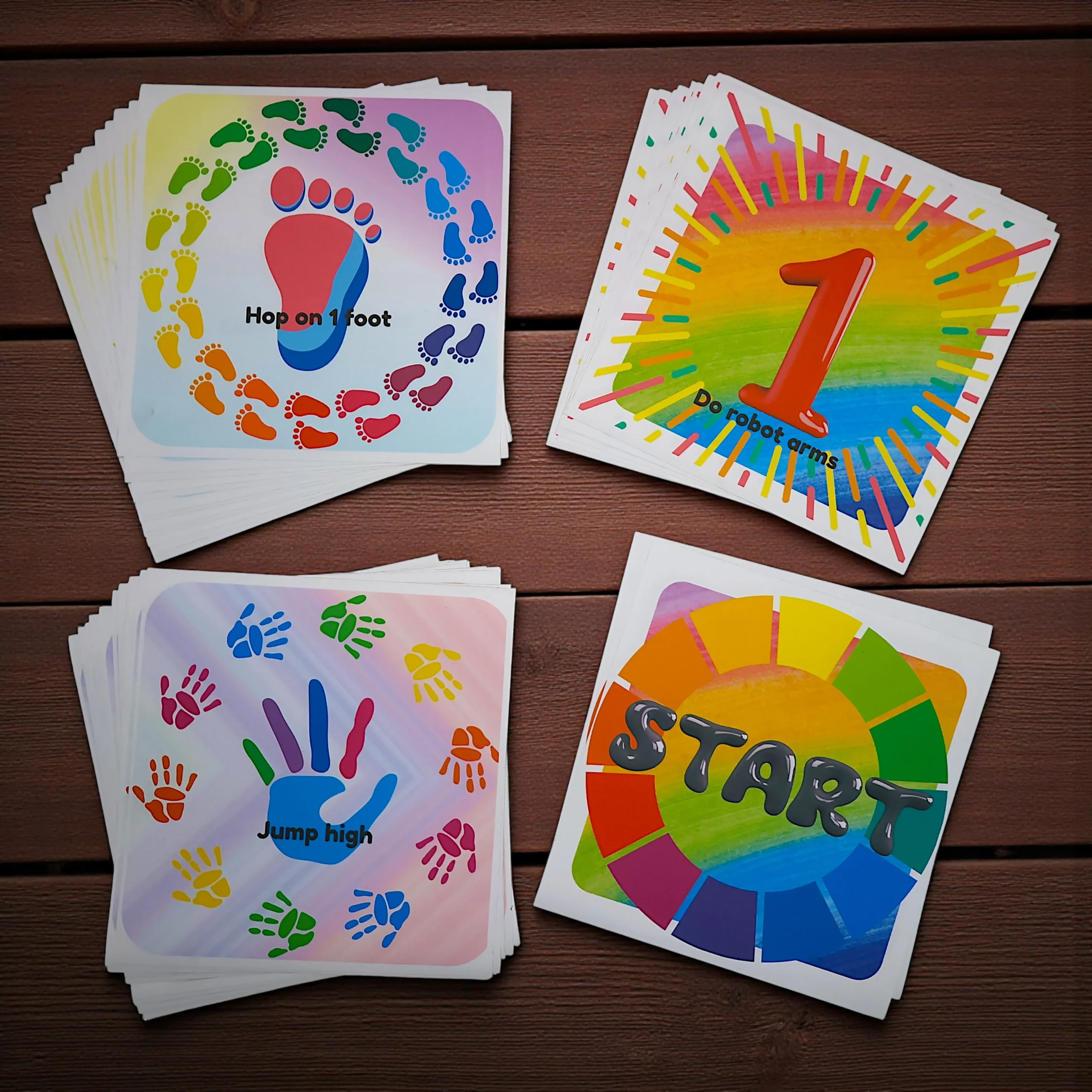 hopscotch floor game mat folded for storage and portability