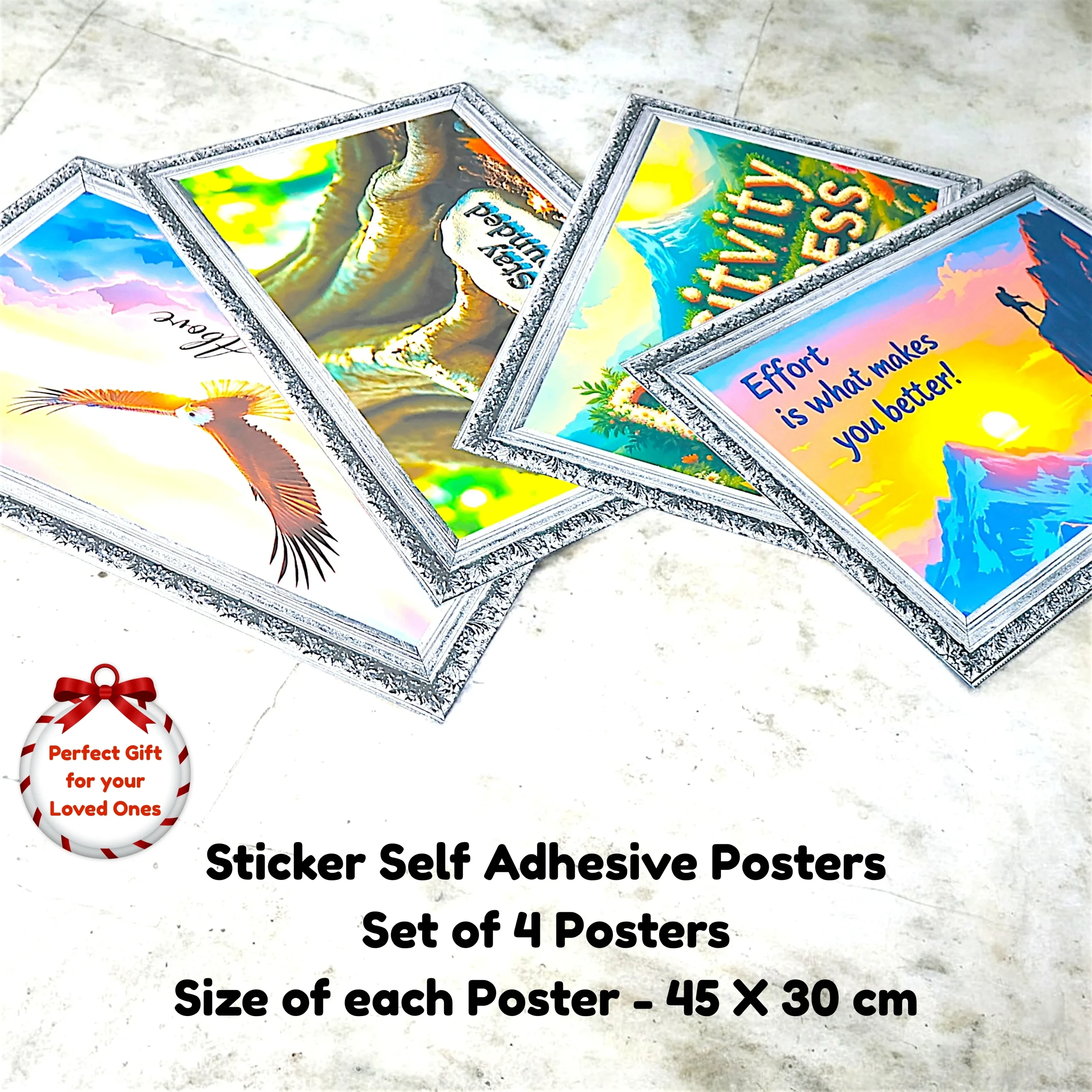 inspirational posters set for kids room and study area