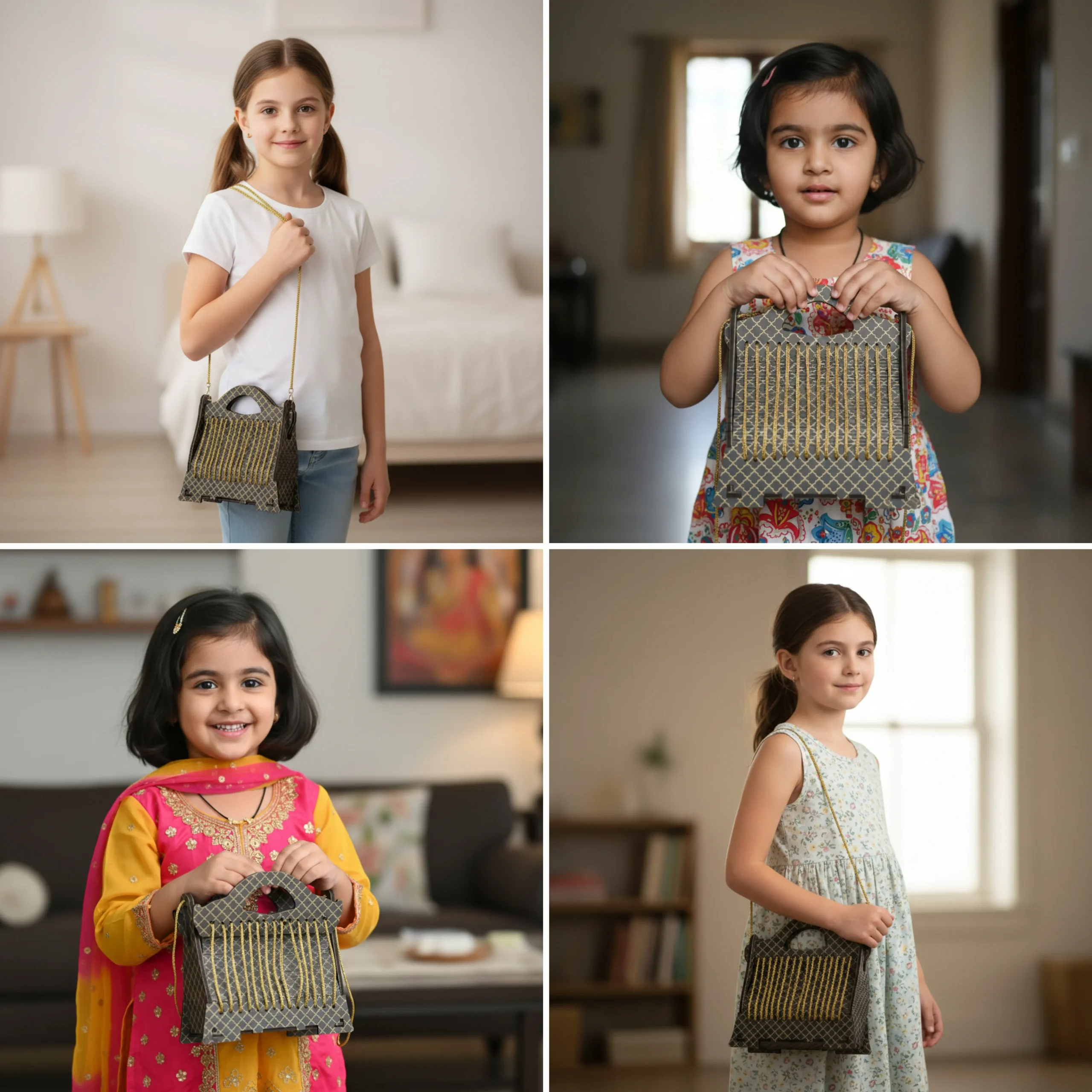 kids making handbag craft activity
