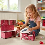 kids sharing and playing together with kitchen set toy