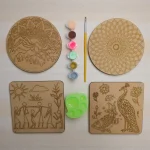 close up of mandala art design showing traditional Indian patterns