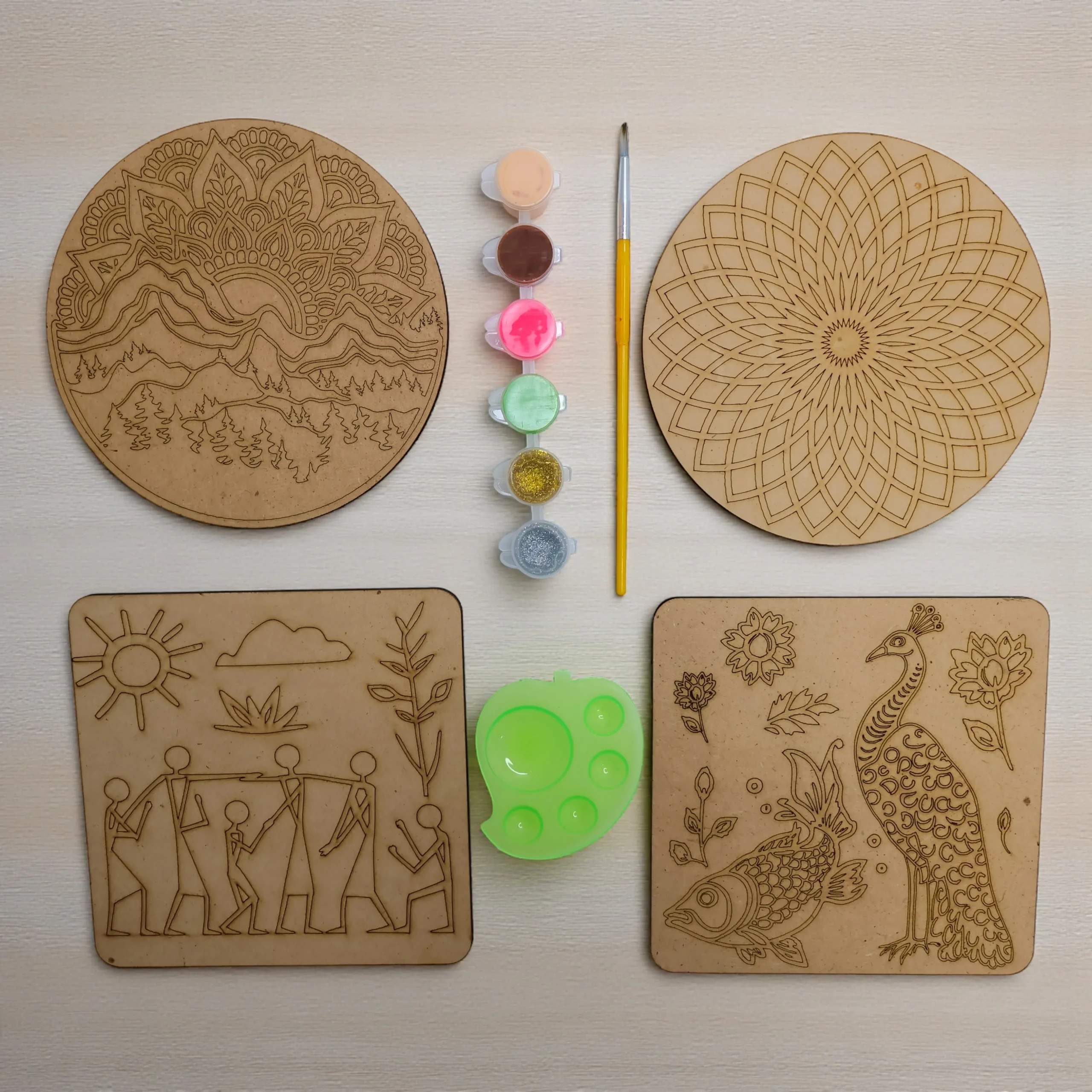 close up of mandala art design showing traditional Indian patterns