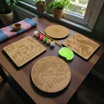 step by step mandala painting activity for kids using diy kit