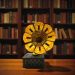 miniature decor set with piano and gramophone showcased as kids room décor accent