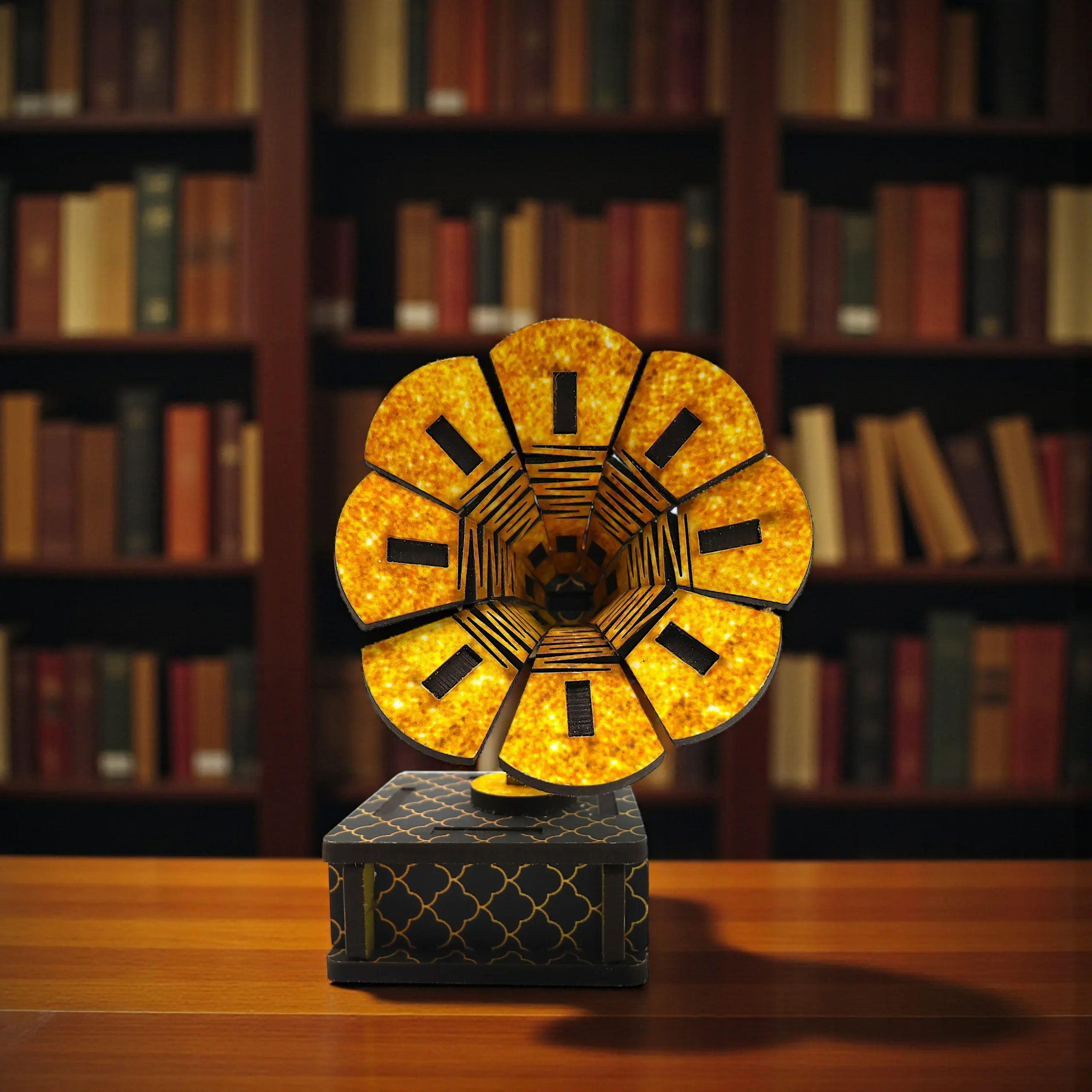 miniature decor set with piano and gramophone showcased as kids room décor accent