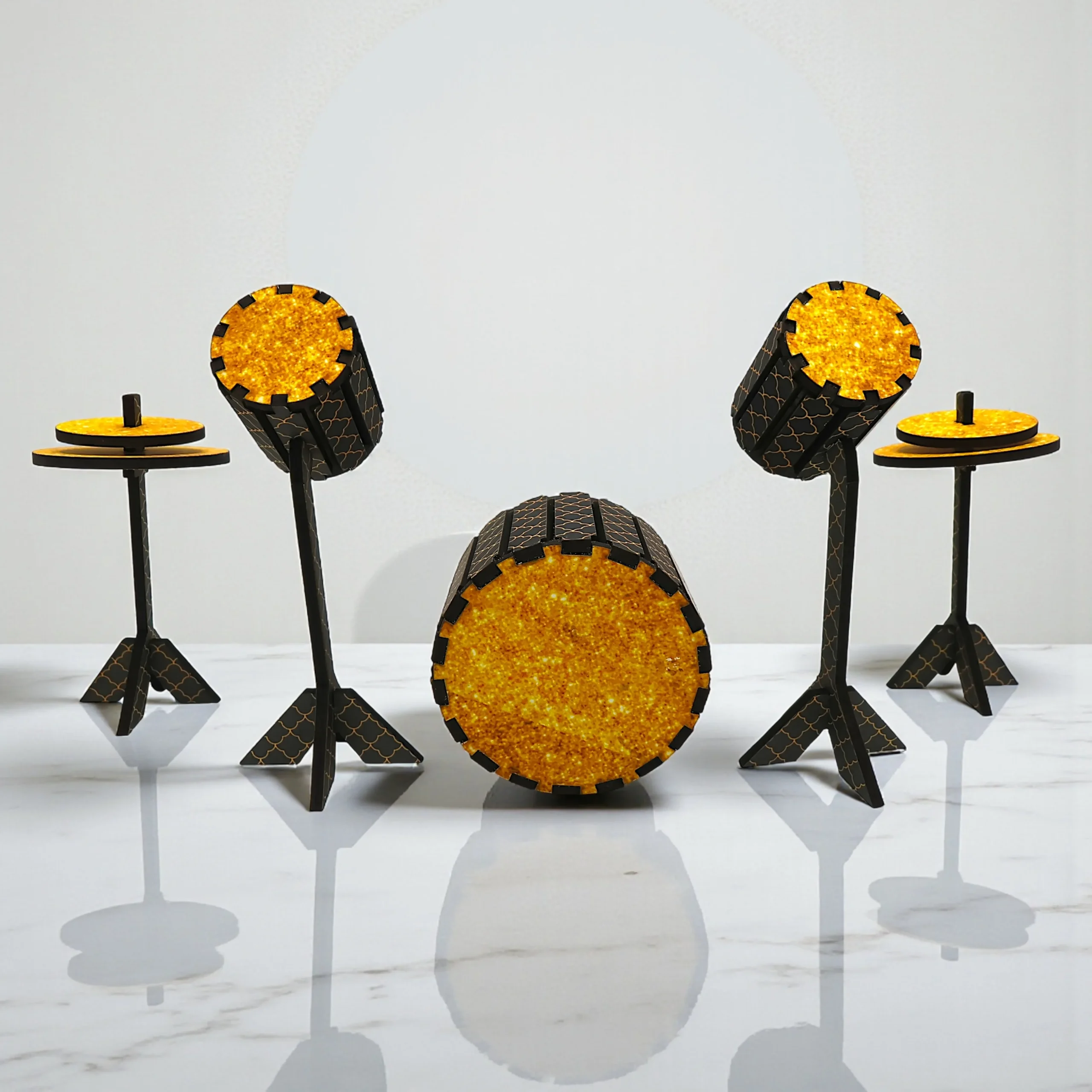 miniature drums decorative showpiece