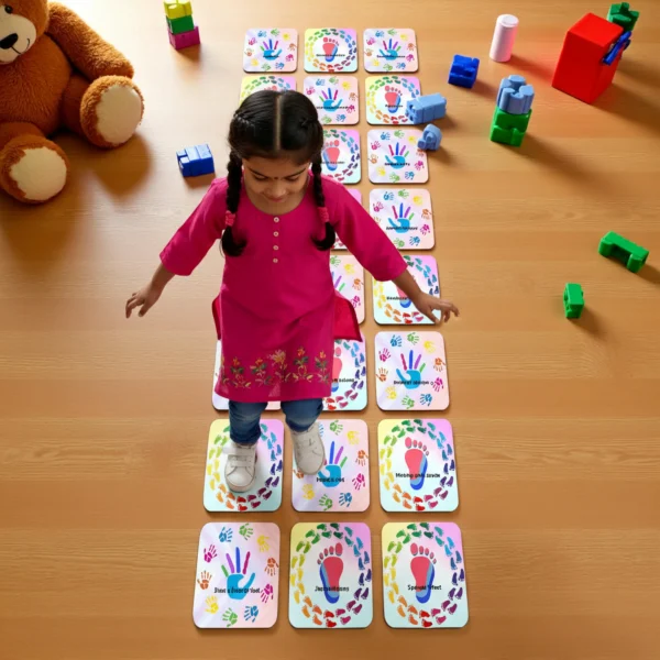 Peel & Stick Hopscotch Game – DIY Indoor Floor Game | Wishoz