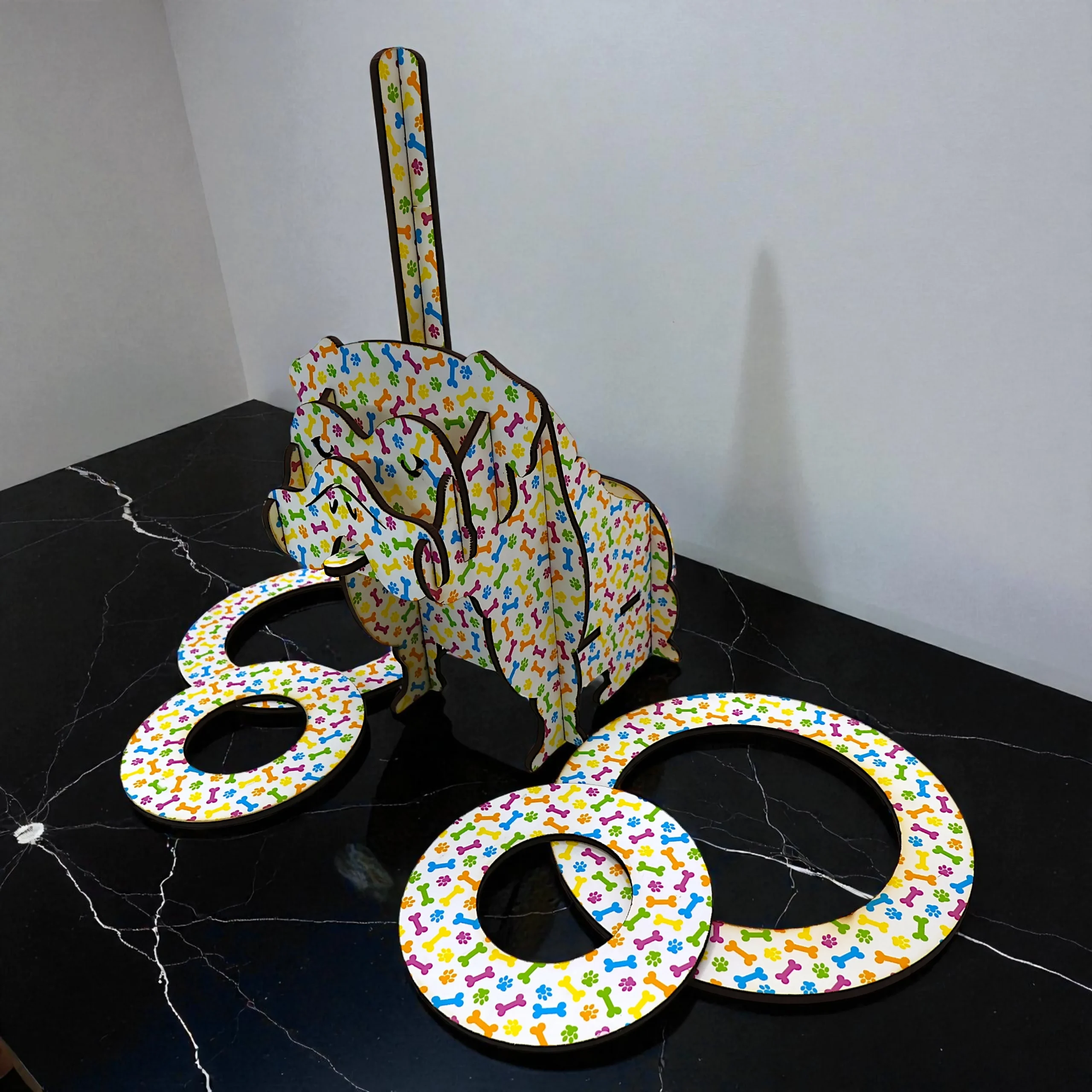ring toss game set with rings and stand