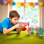 rubber band gun toy shooting rubber bands in action