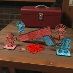 complete rubber band gun set with multiple rubber bands for target play