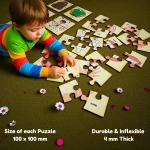 child safe fruits and body parts puzzle with smooth edges