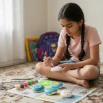 child safe rock painting kit with smooth stones