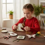 safe wooden lacing kit for kids