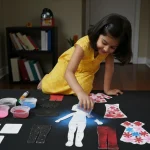 sand art activity process for kids