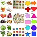 shape and vegetable jigsaw puzzle for kids learning