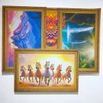 vastu and 7 horse posters set for home and office