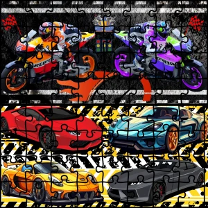 car and bike puzzle helping kids cognitive and motor skills