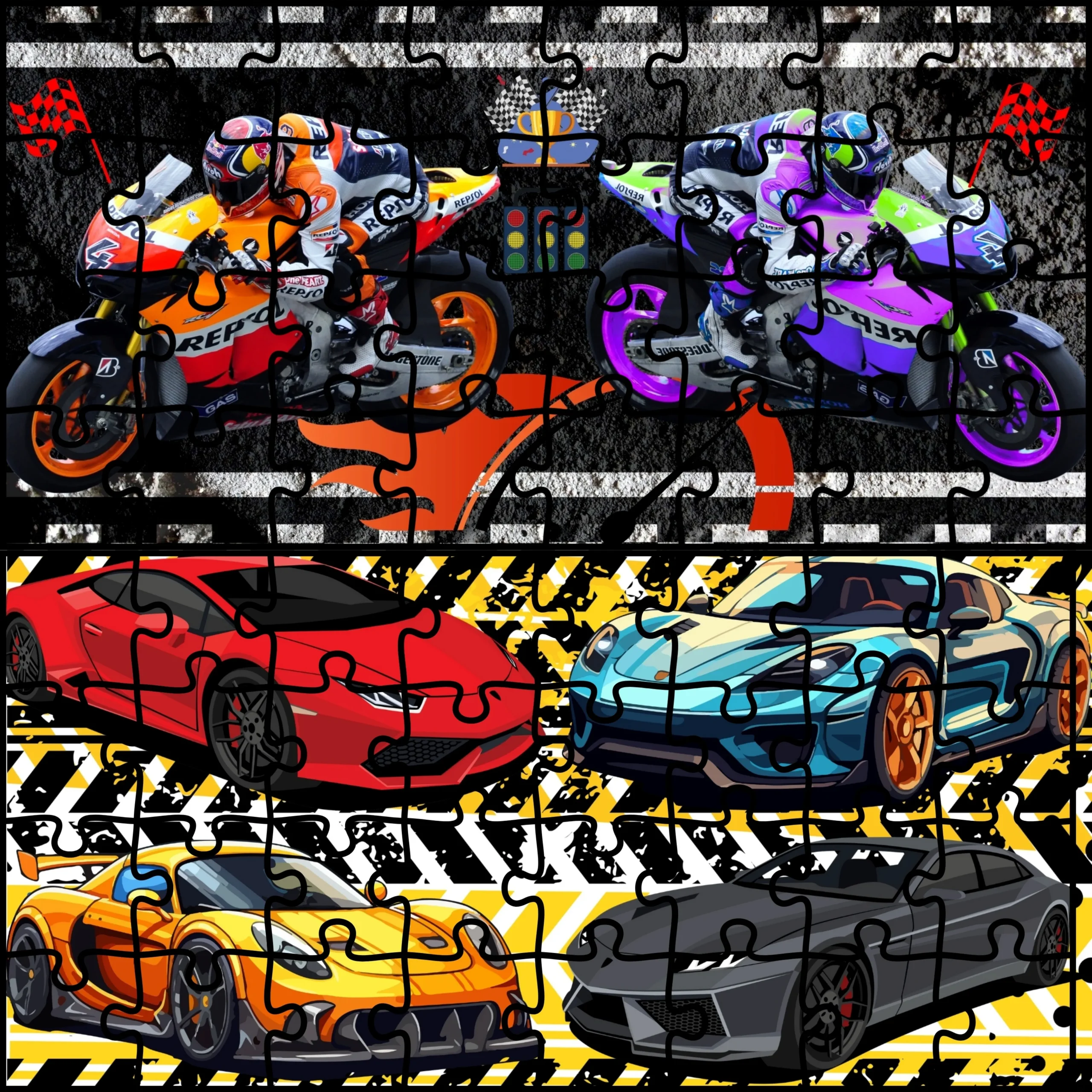 car and bike puzzle helping kids cognitive and motor skills