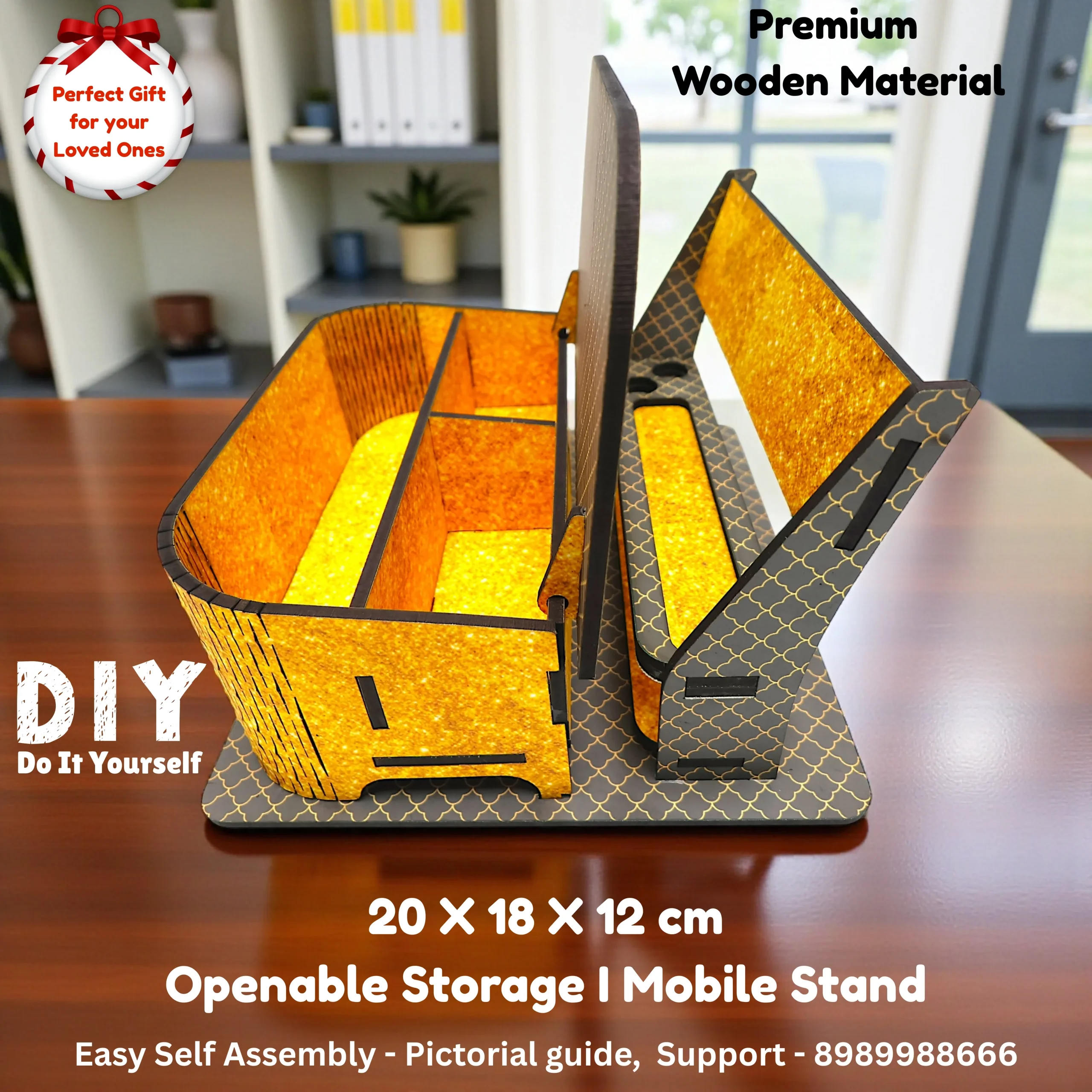 Wishoz wooden desk organiser showcasing quality craftsmanship and safe materials