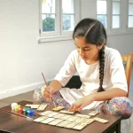 Wishoz wooden domino dot game showing quality craftsmanship and learning value