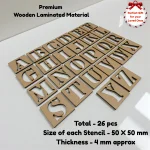 child tracing letters with wooden ABCD stencils for learning and play