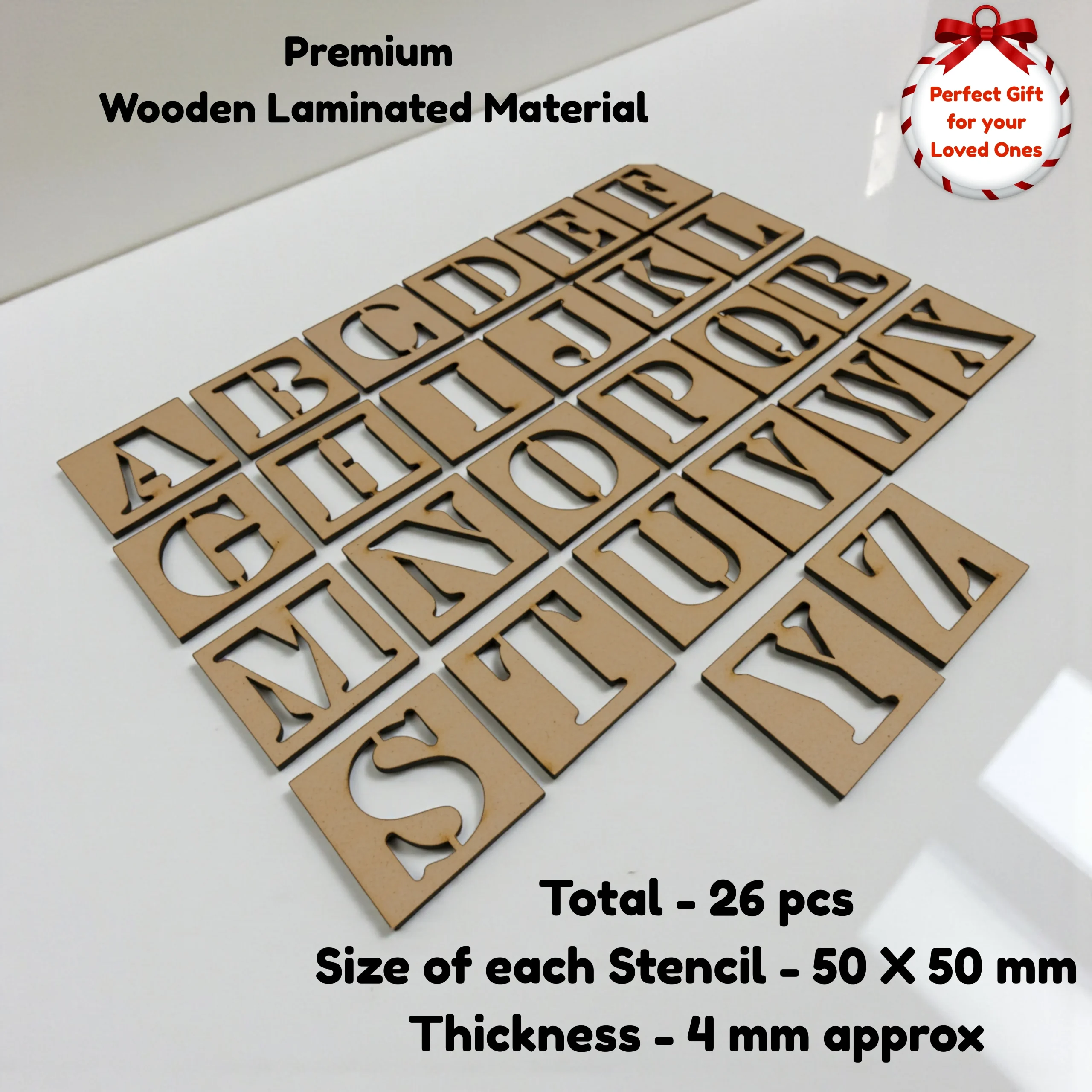 child tracing letters with wooden ABCD stencils for learning and play